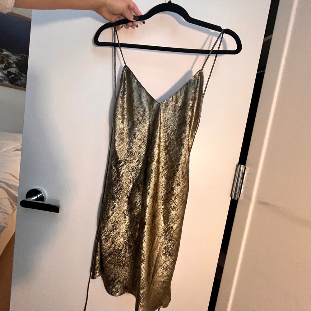Gold Zara mini dress